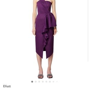 Elliatt Reception Purple Strapless Dress